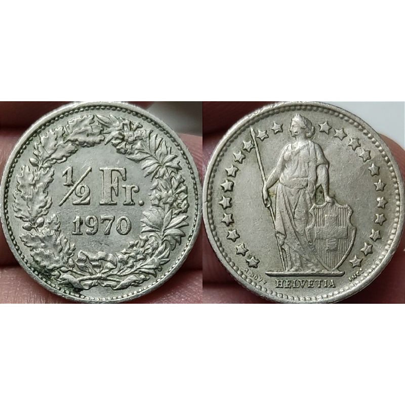 Đồng xu 1/2 Franc Thụy Sĩ (Switzerland) 1968-Nay