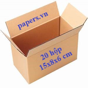 20 hộp carton size nhỏ 15x8x6 cm