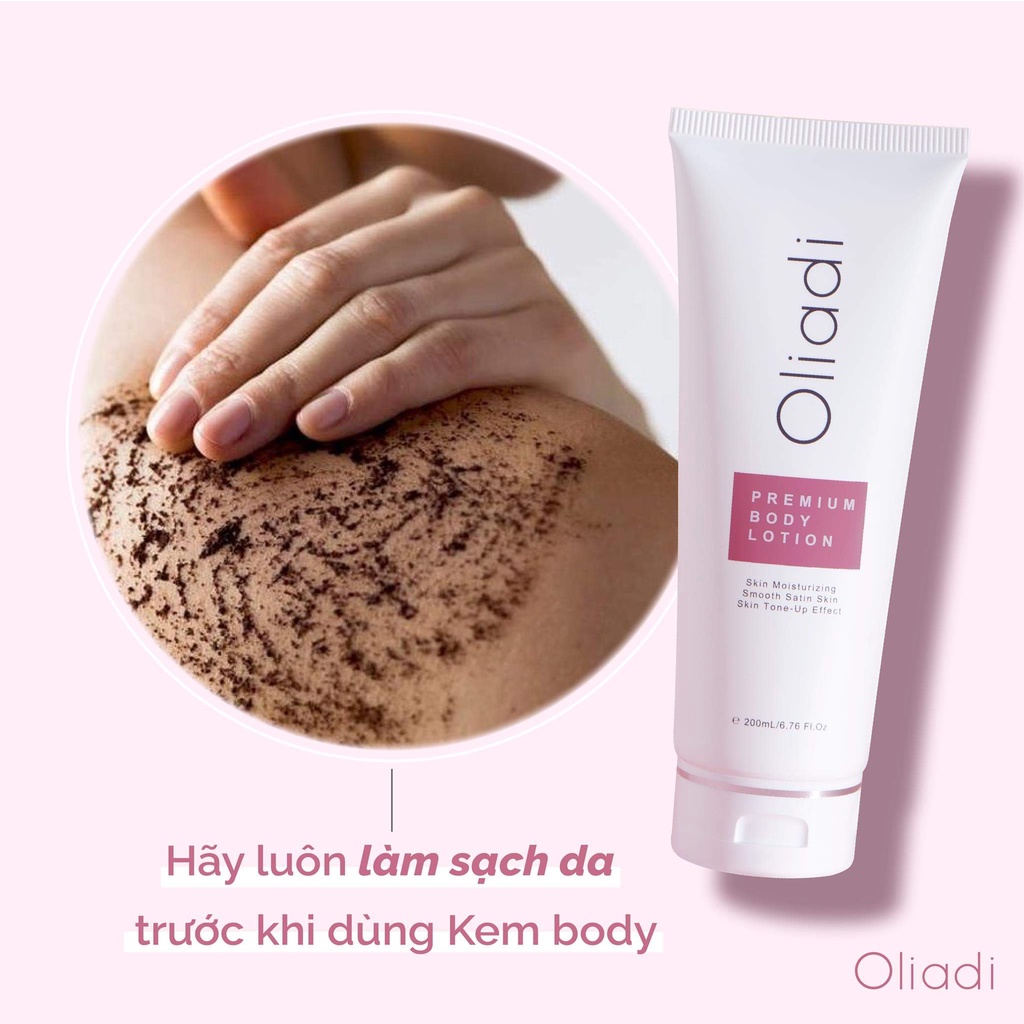 Bột Tắm Trắng Thảo Mộc Oliadi Hộp 3 Gói - Tẩy Tế Bào Chết Body - Làm Sáng Mịn Da - Chính Hãng