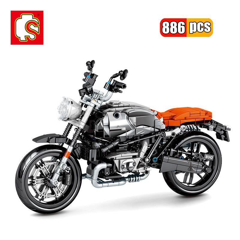 （CÓ SẴN）Đồ chơi lắp ráp mô hinh TECHINIC sembo 701806 mô hình xe moto Small Motorcycle Blocks mẫu mới nhất