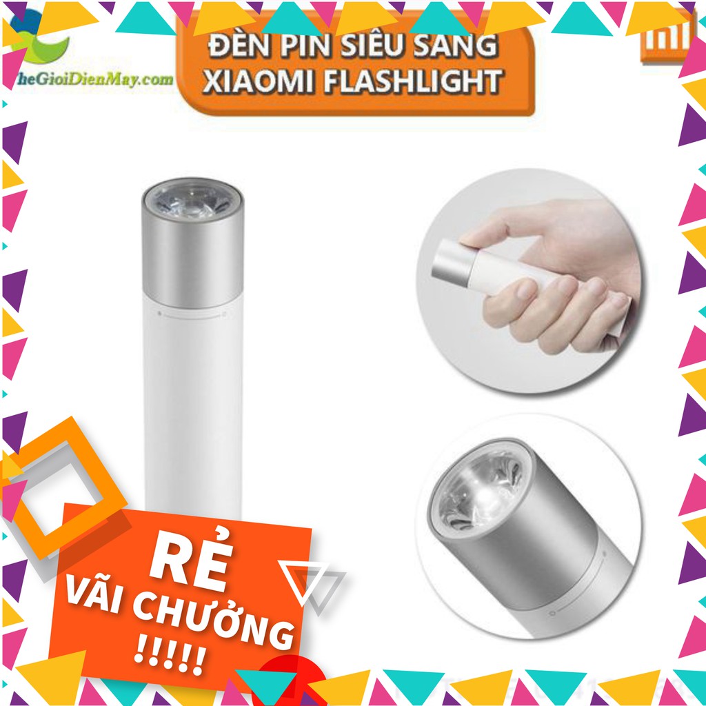 [SALE] Đèn Pin Siêu Sáng Xiaomi flashlight Tích Hợp Sạc Dự Phòng - Bảo Hành 6 Tháng- Shop Thế Giới Điện Máy .