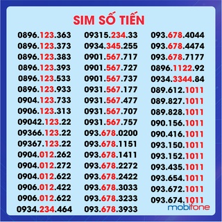Sim 4g số đẹp, sim nghe gọi dễ nhớ - Sim điện thoại số tiến - Mobifone store