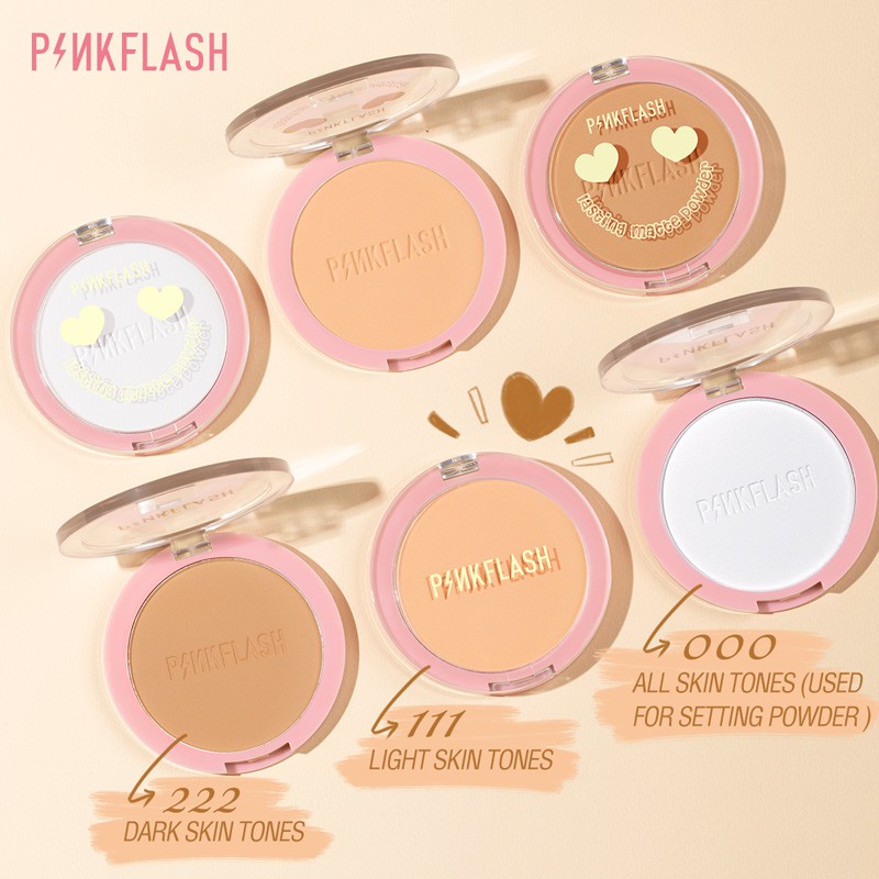 Phấn Phủ Dạng Nén PINKFLASH Kiềm Dầu Giữ Lớp Trang Điểm Bền Màu Suốt 8 Giờ 1 Piece 50g