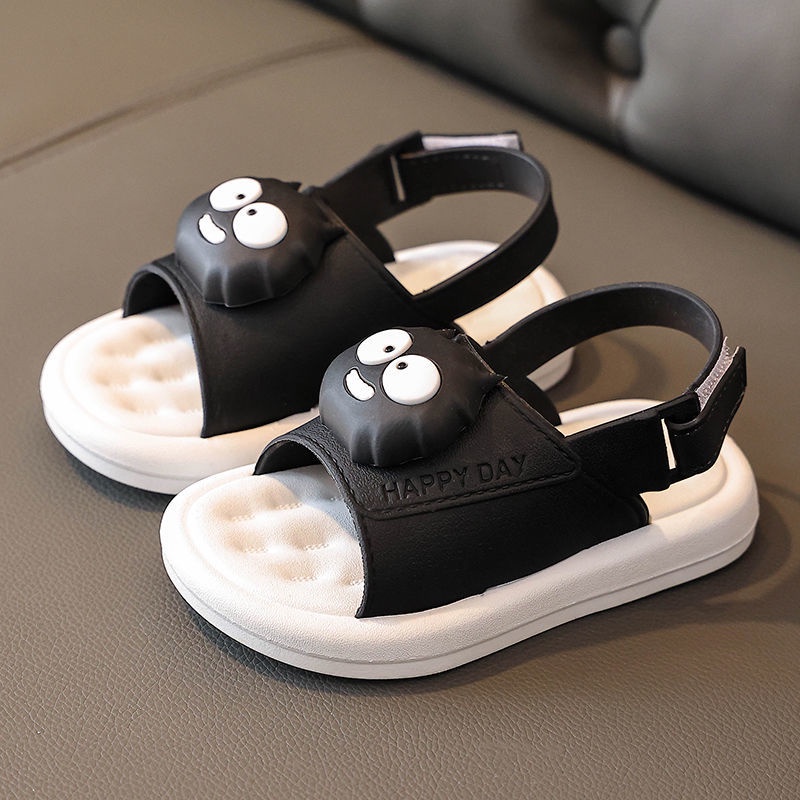 Sandal hở ngón đế bằng chống trượt chống nước họa tiết hoạt hình cho bé