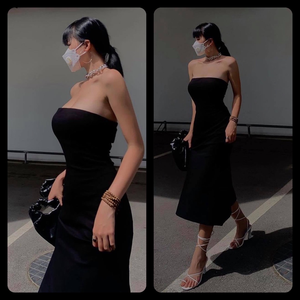 Đầm thun dáng ôm dài cúp ngực đuôi cá Emilyshop ulzzang