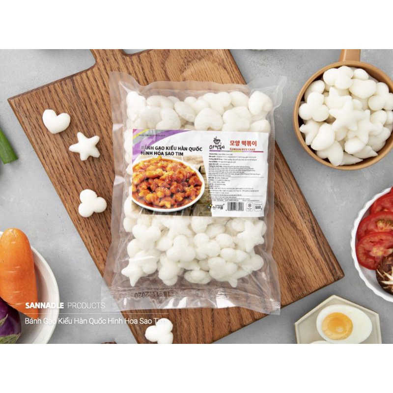 500GR TOKBOKKI HÌNH HOA SAO TIM