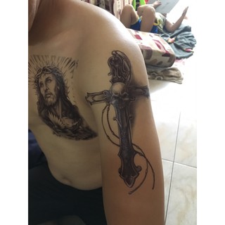 Hình xăm dán đức Chúa trời 15x21cm