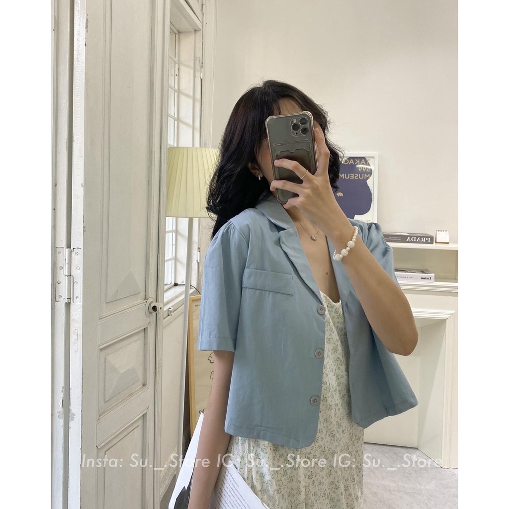 Áo sơ mi dáng ngắn 3 cúc A2277 SUSTORE