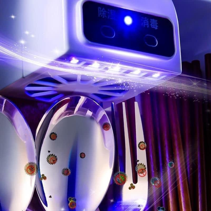 Máy sấy muỗng đũa thìa và khử khuẩn bằng tia UV cao cấp tránh ẩm mốc bảo vệ sức khỏe - Hộp sấy đũa khử khuẩn treo tường