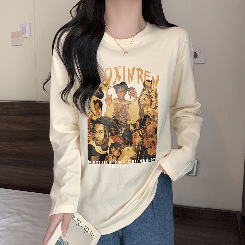 NRVP Áo Thun Nữ Dài Tay Thời Trang Hàn Quốc 2023