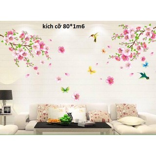 Decal dán tường anh đào