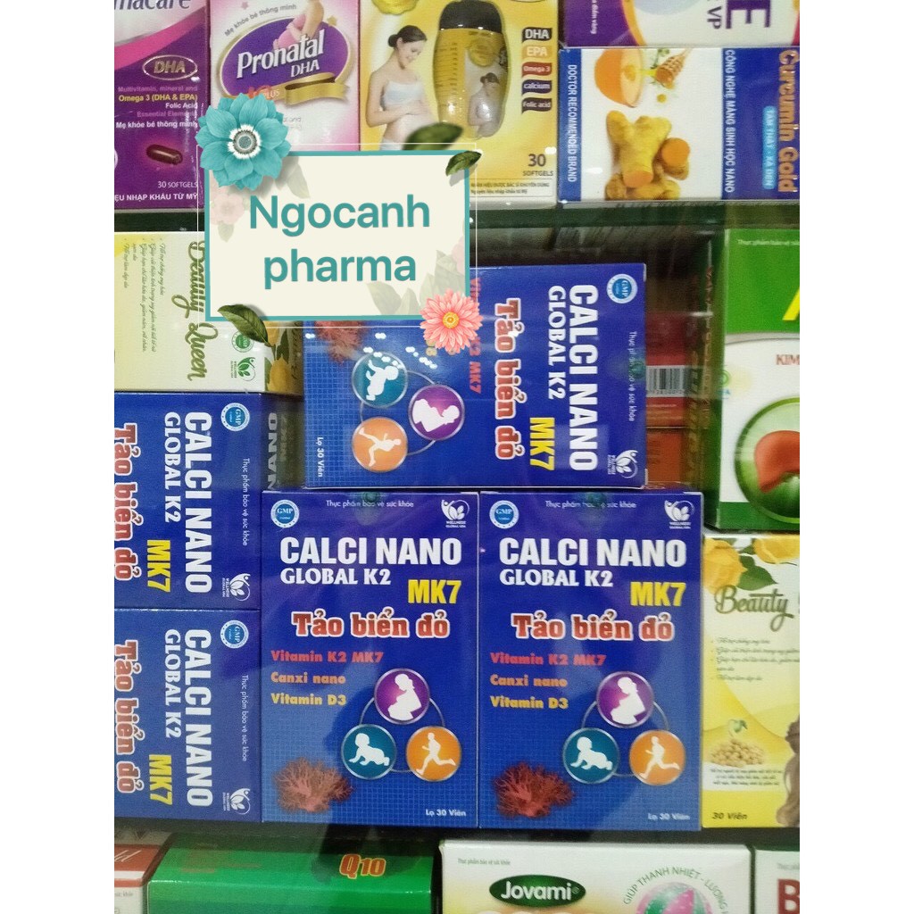 CALCI NANO K2 Tảo Biển Đỏ giảm nguy cơ còi xương ở trẻ em và loãng xương ở người lớn