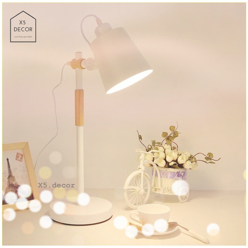 Đèn để bàn làm việc bàn học Vintage Decor - Trang trí decor phòng ,Đèn đọc sách đa năng - Tặng kèm bóng LED chống cận
