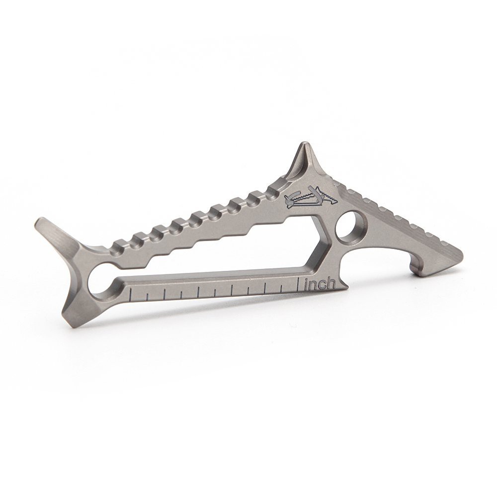 Tacray - MÓC KHÓA TITANIUM ĐA NĂNG HÌNH CÁ MẬP