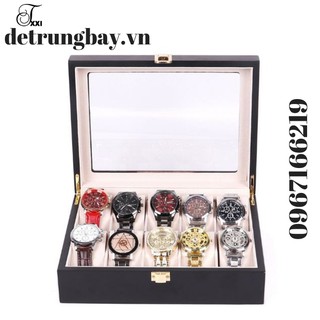 Hộp Đựng Đồng Hồ Vỏ Gỗ 10 Chiếc