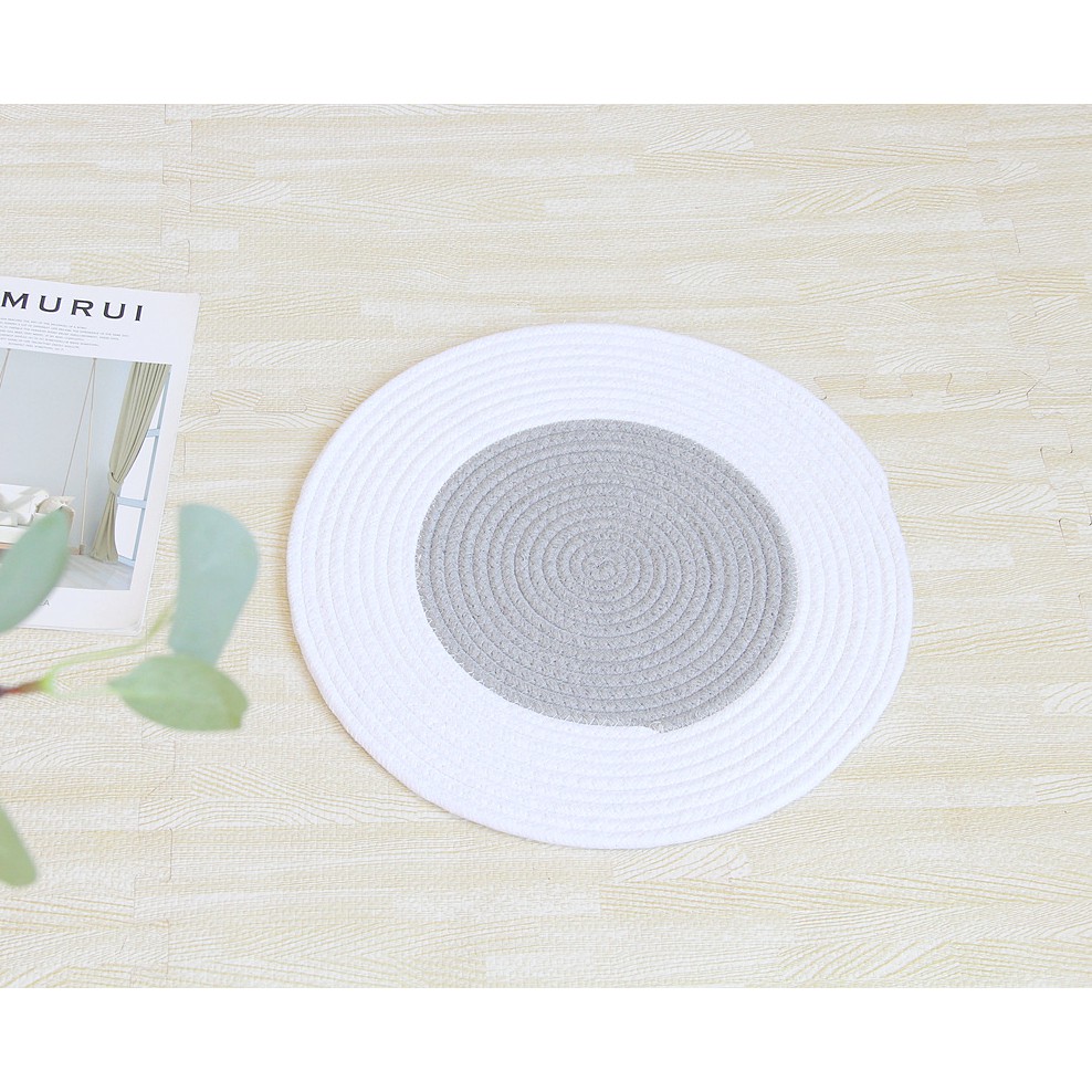 Tấm lót decor, tấm lót ấm trà, đế lót nồi, đĩa 40cm 2 màu - Hatimoon -  miếng lót HTL024