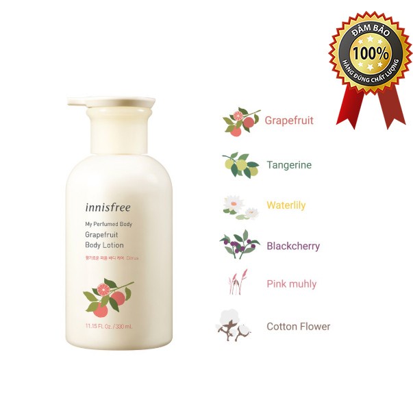 SỮA DƯỠNG HƯƠNG NƯỚC HOA BODY INNISFREE MY PERFUMED BODY LOTION 330ML