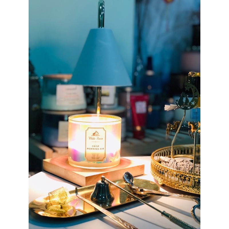 Đèn đốt nến thơm đế gỗ - Phụ kiện nến Yanee, Bath and body works - Phụ kiện làm thơm phòng