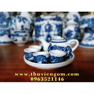 Bộ ấm trà Bát Tràng mini ( Bộ thờ mini )