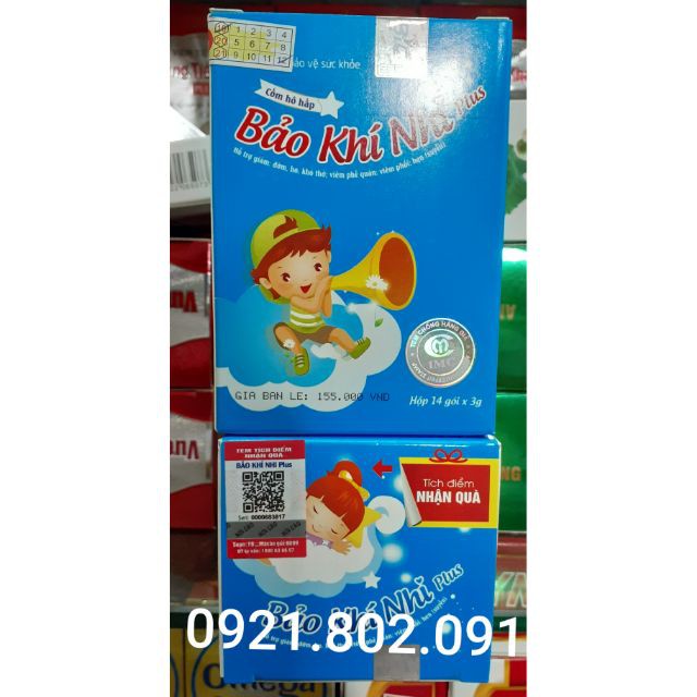 Bảo Khí Nhi plus hộp 14 gói cốm hô hấp