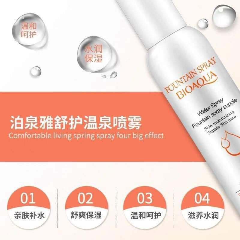 Xịt khoáng cấp ẩm kiềm dầu Bioaqua 150ml