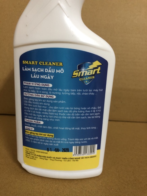 SMART CLEANER - Chuyên gia làm sạch dầu mỡ , cháy két lâu ngày, Tẩy dầu mỡ siêu sạch