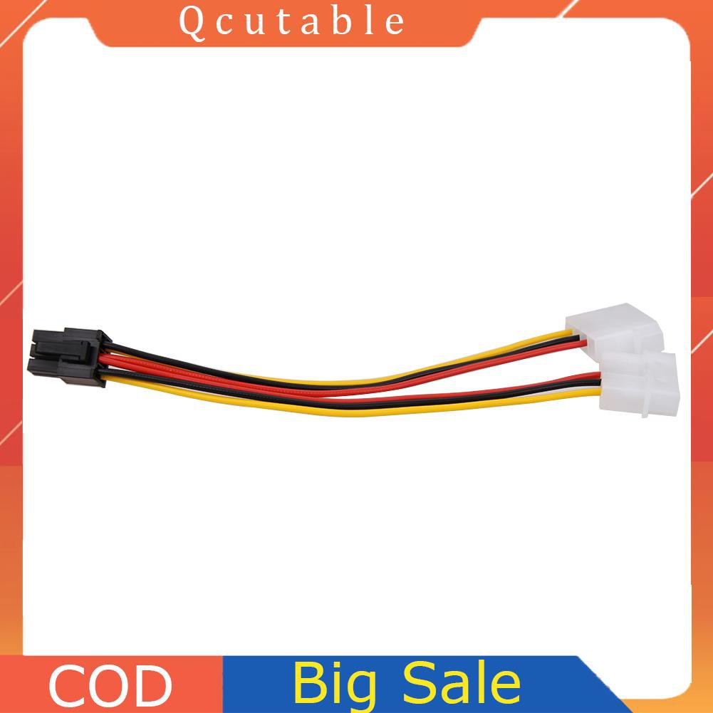 10pcs Molex (4 Pin) To Pci-E (6 Pin)