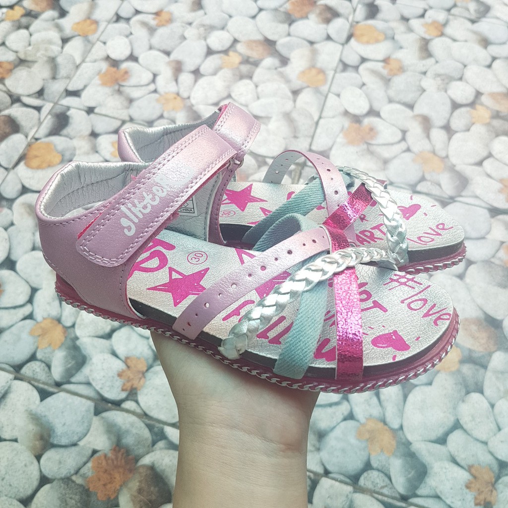 SANDAL BÉ GÁI XUẤT XỊN SIZE 25-&gt; 30 CHO BÉ 2-&gt;6 TUỔI