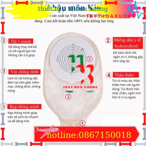 Combo 10 túi hậu môn nhân tạo Kiwi