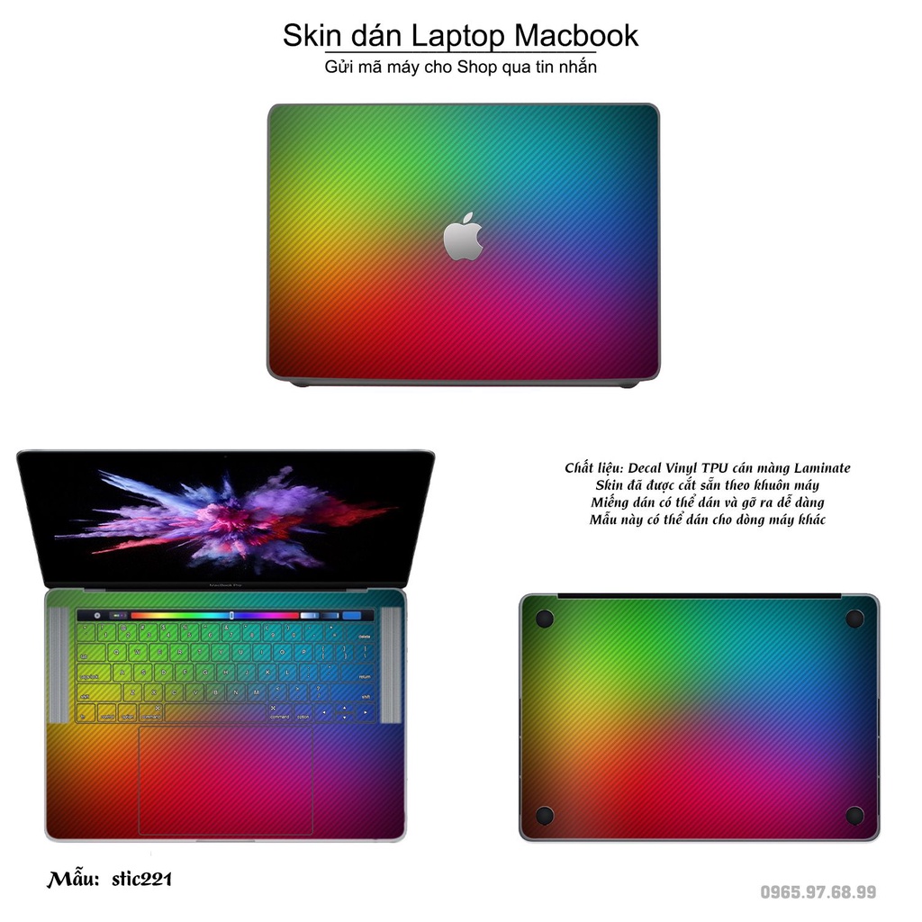 Skin dán Macbook mẫu Hoa văn sticker (đã cắt sẵn, inbox mã máy cho shop)