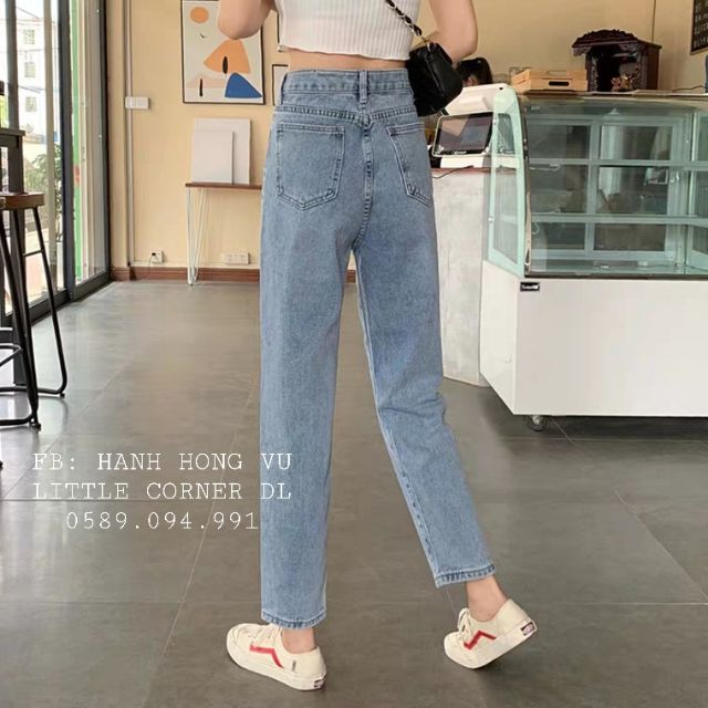 Quần slim baggy jeans rách xẻ đùi V form ulzzang kèm ảnh thật hàng sẵn