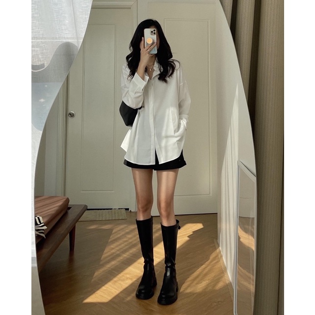 Sơ mi trắng trơn basic | BigBuy360 - bigbuy360.vn