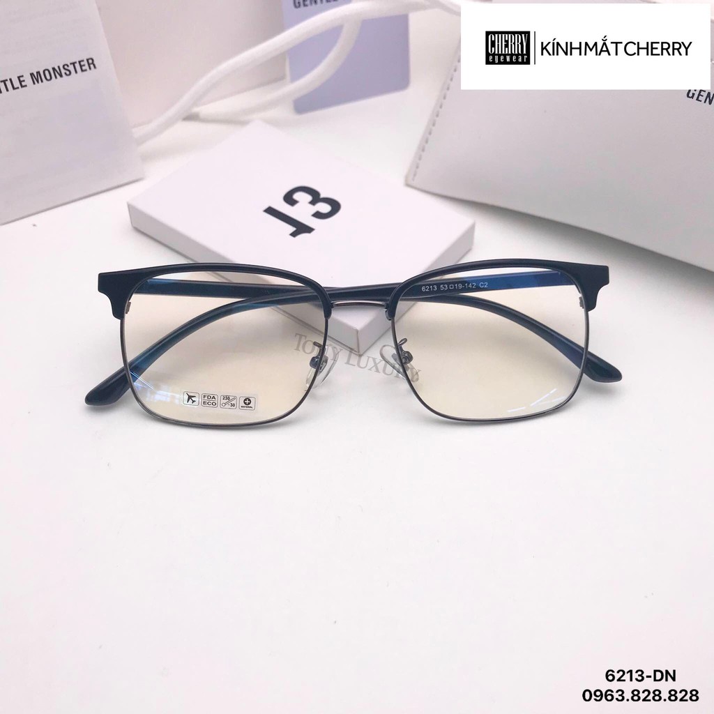 Kính phối gọng nhựa và kim loại thiết kế thời trang 6213 - Nhận Cắt Tròng Cận Viễn Loạn | BigBuy360 - bigbuy360.vn