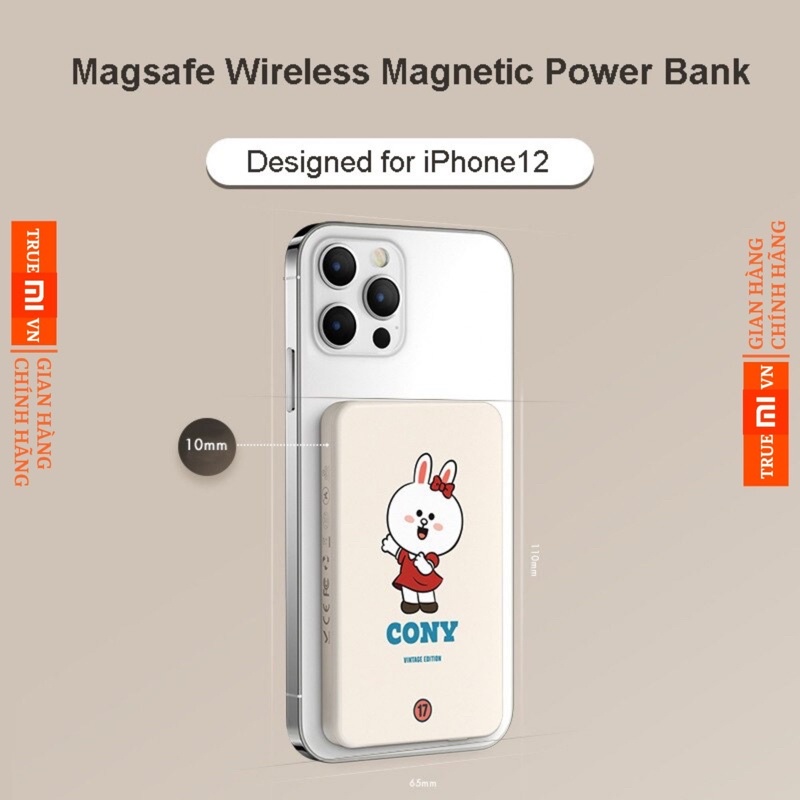 Sạc dự phòng không dây Xiaomi Solove W9 -5000mAh Sạc nhanh 15W