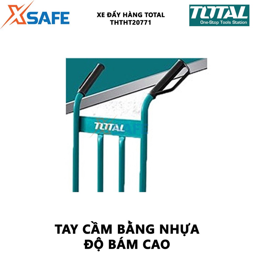 Xe đẩy hàng bằng tay TOTAL THTHT20771 Xe kéo hàng khả năng tải 200kg, bánh xe khí nén, tay cầm nhựa độ bám cao - [XSAFE]