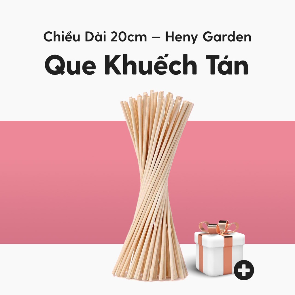 Que Khuếch Tán Tinh Dầu Gỗ Mây Làm Thơm Phòng Heny Garden, Thay Thế Máy Khuếch Tán và Đèn Xông