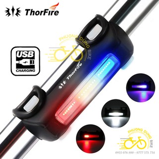 Đèn sau 3 màu xe đạp sạc usb fy-306