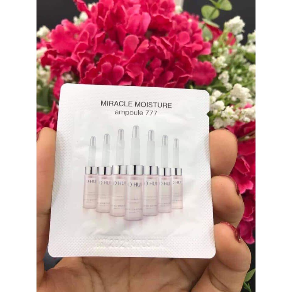 Tinh chất dưỡng ẩm, serum dưỡng da Ohui Miracle Moisture Ampoule 777 dưỡng ẩm căng bóng da gói 1ml -Tado Cosmetics Store