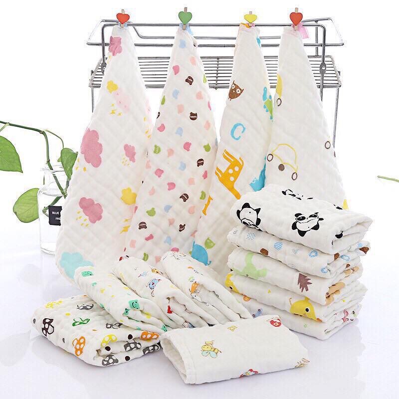 Set 5 Khăn Sữa Aden Nhăn 6 lớp