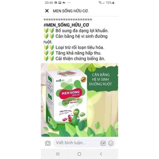 men sống hữu cơ