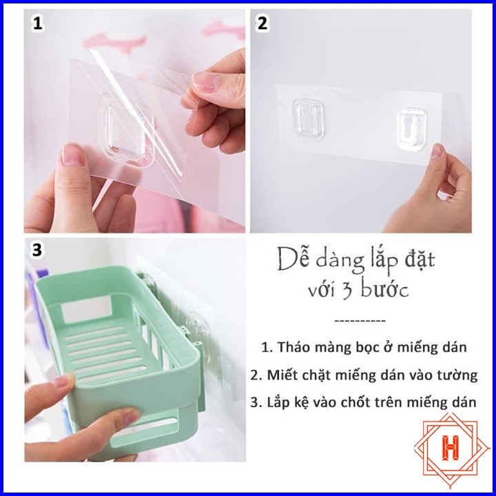 Kệ đựng đồ nhà tắm dán tường tiện dụng { H }