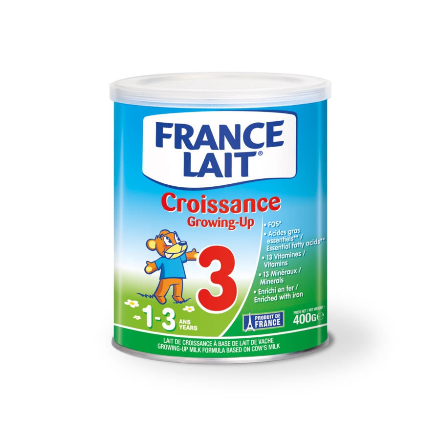 Sữa Công Thức France Lait 3 Pháp Hỗ Trợ Phát Triển Trí Não Cung Cấp Chất Xơ Cho Bé 400g/900g