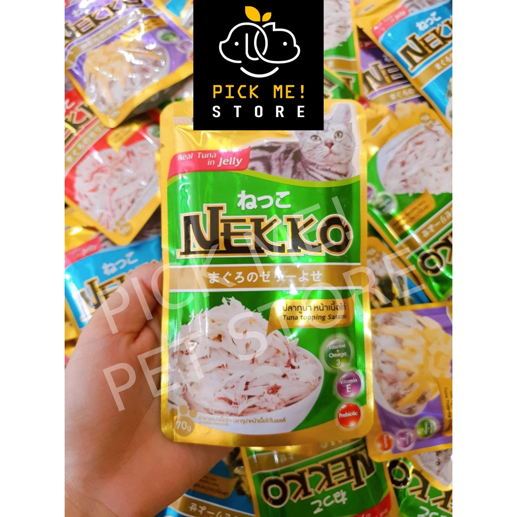 [Mã PET50K giảm Giảm 10% - Tối đa 50K đơn từ 250K] Pate Nekko Thạch Jelly | Sốt Gravy | Cho Mèo Mọi Lứa Tuổi 70g