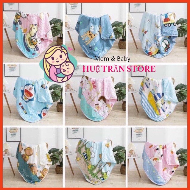 Chăn cotton đũi hè thu, chăn nằm điều hòa cho bé