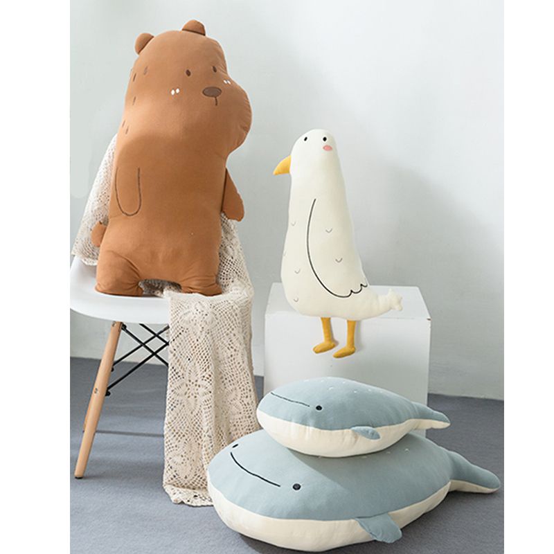 Đồ chơi nhồi bông thiết kế động vật hoạt hình tùy chọn loại lớn 50/ 80cm đáng yêu làm quà tặng dành cho bé