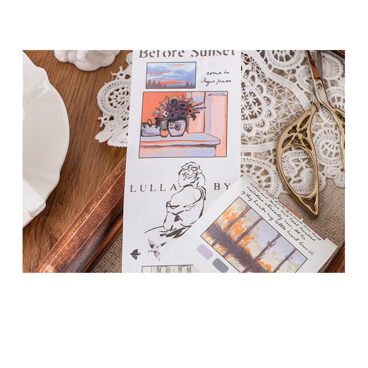 Dải nhãn dán sticker Art bản to Tả Bí Lù Store