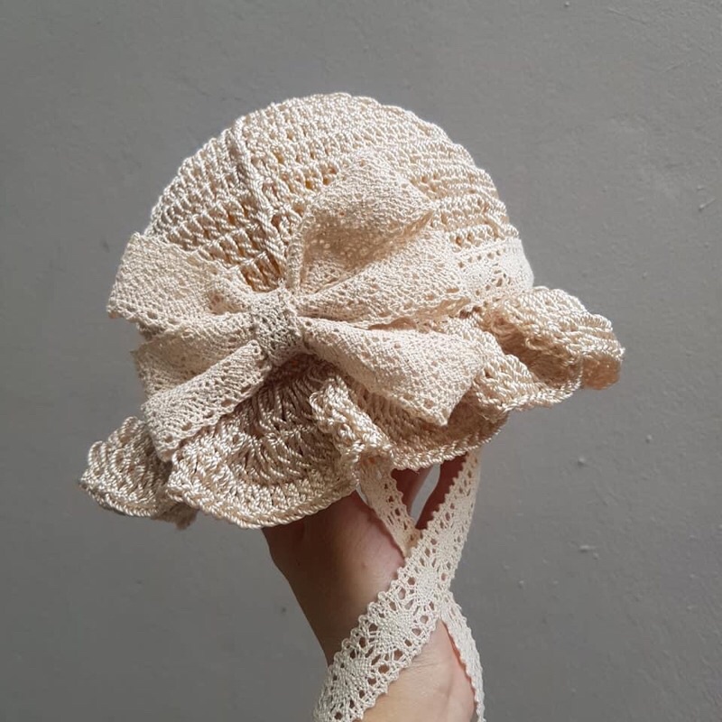 Mũ bánh bèo tiểu thư handmade cho bé