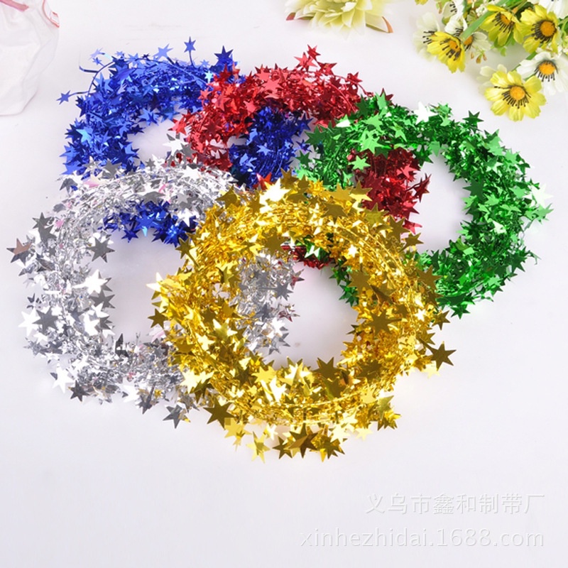 Dây Ngôi Sao Trang Trí Cây Thông Giáng Sinh