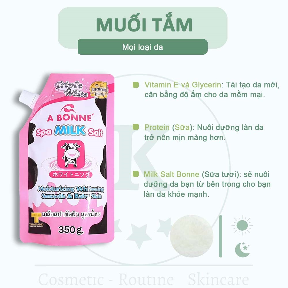 Muối Tắm SỮA BÒ Tẩy Tế Bào Chết Spa A Bonne Thái Lan 350g (Có Vòi) | BigBuy360 - bigbuy360.vn