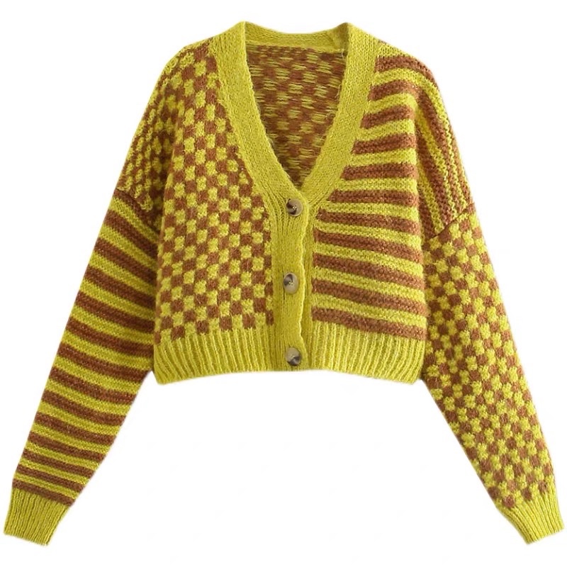 Áo Cadigan Len Vàng Quảng Châu (loại 1) Áo Khoác Cardigan Len Mẫu Mới 2022